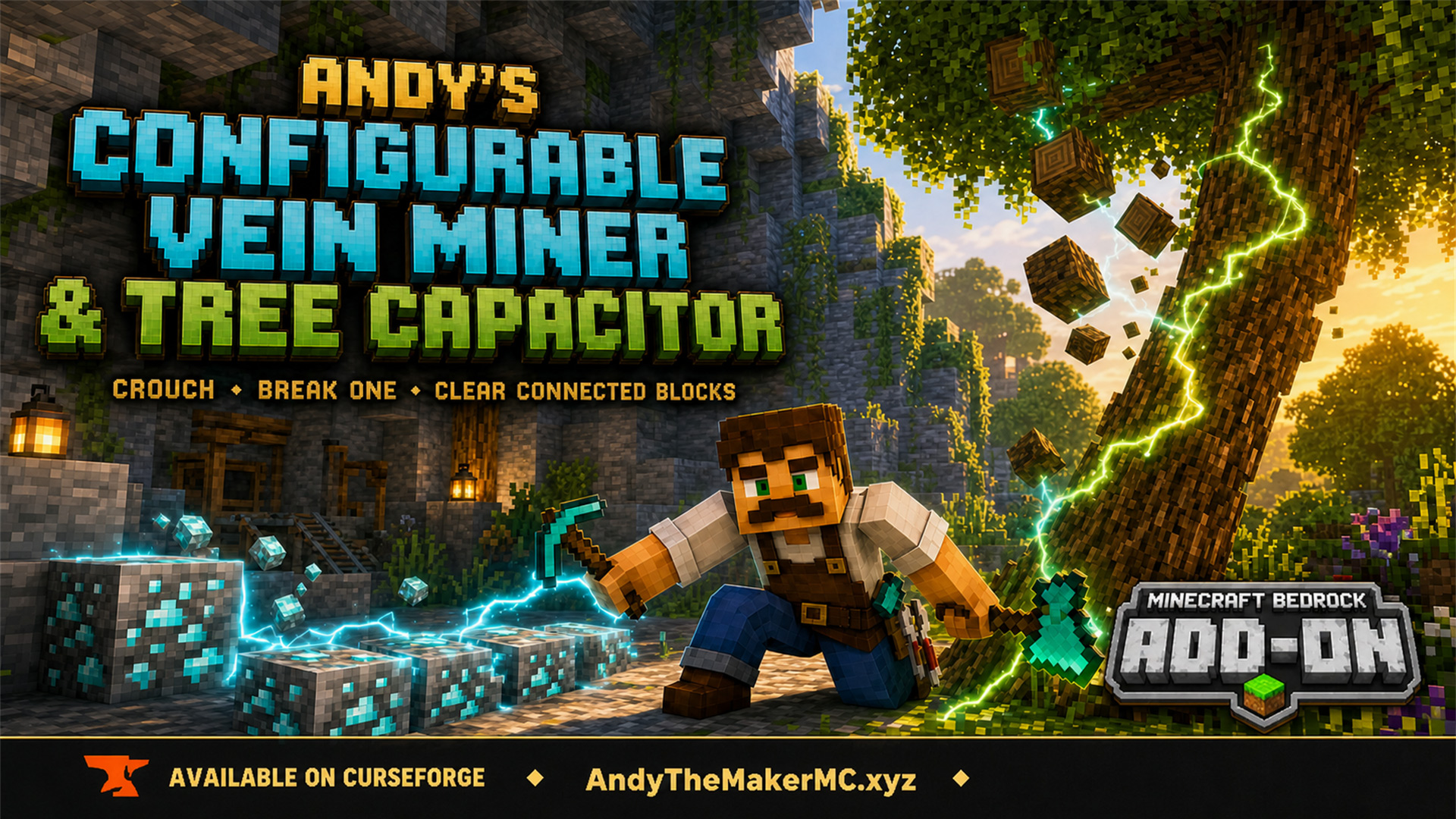 Andy's Configurable Vein Miner and Tree Capacitor artwork