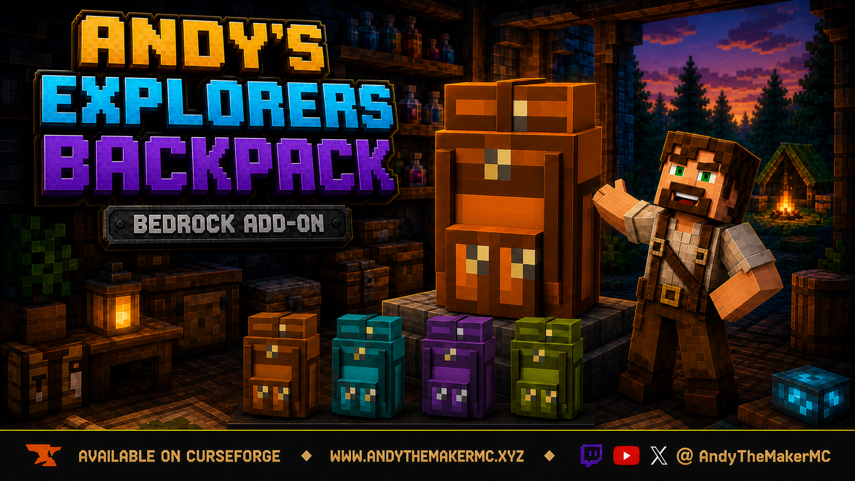 Andy's Explorers Backpack artwork